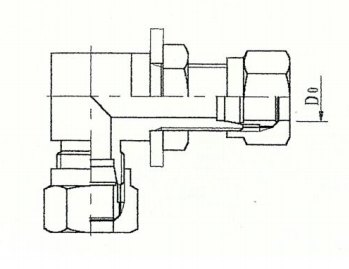 ZJJC2-13 隔壁直角管接头 GB3749.1-83