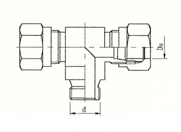 ZJJC2-7 端三通管接头 GB3741.1-83