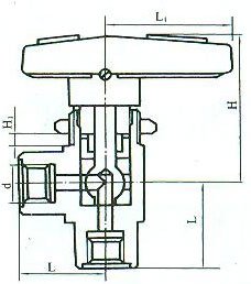 ZJJC-5B Q13SA-64型内螺纹角式球阀
