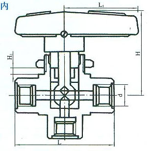 ZJJC-6B Q14SA-64型内螺纹三通球阀
