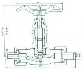 ZJJC-2B J21W型外螺纹截止阀