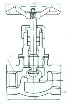 ZJJC-3C J11W-16T型内螺纹铜制截止阀